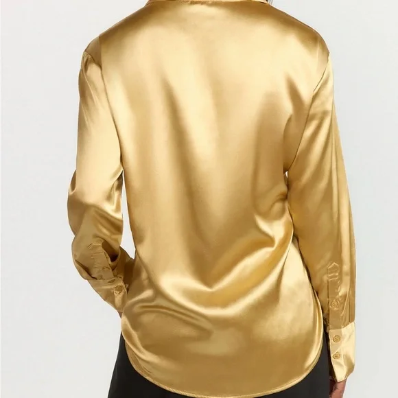 New York & Company Gold Blouse - Picture 2 of 3